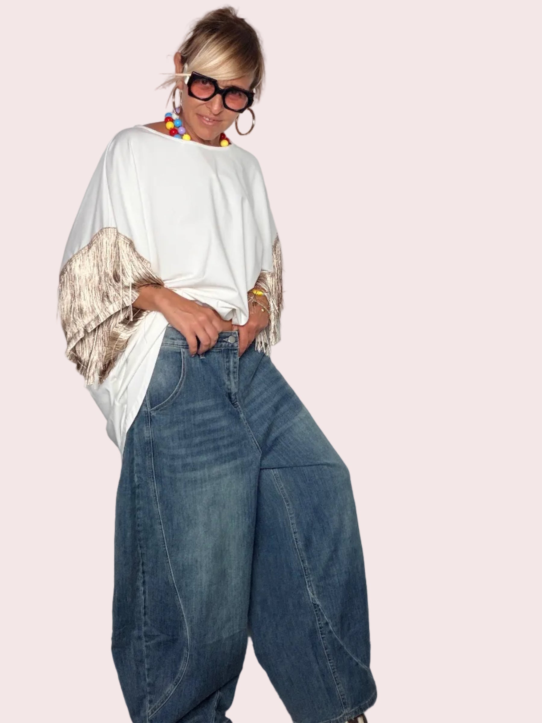 Jeans Oversize Modello Imbuto