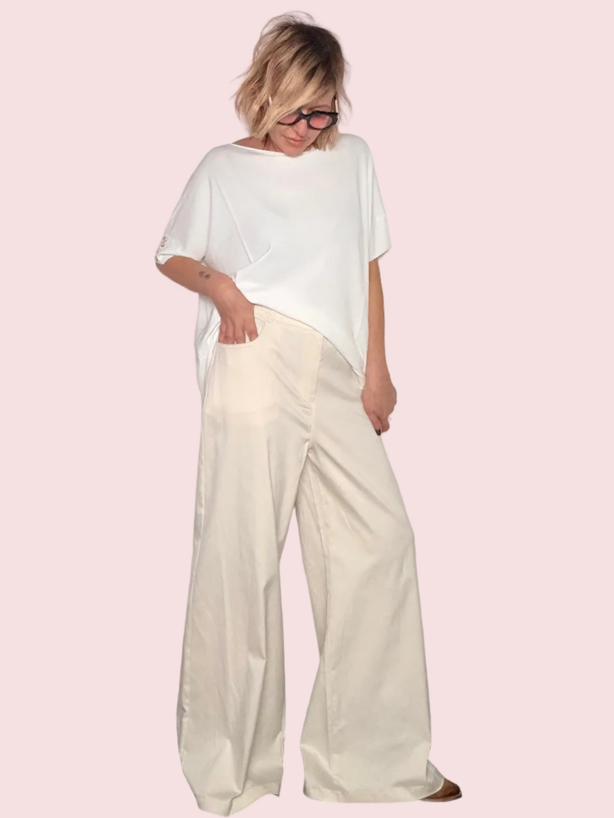 Pantalone Ampio in Cotone