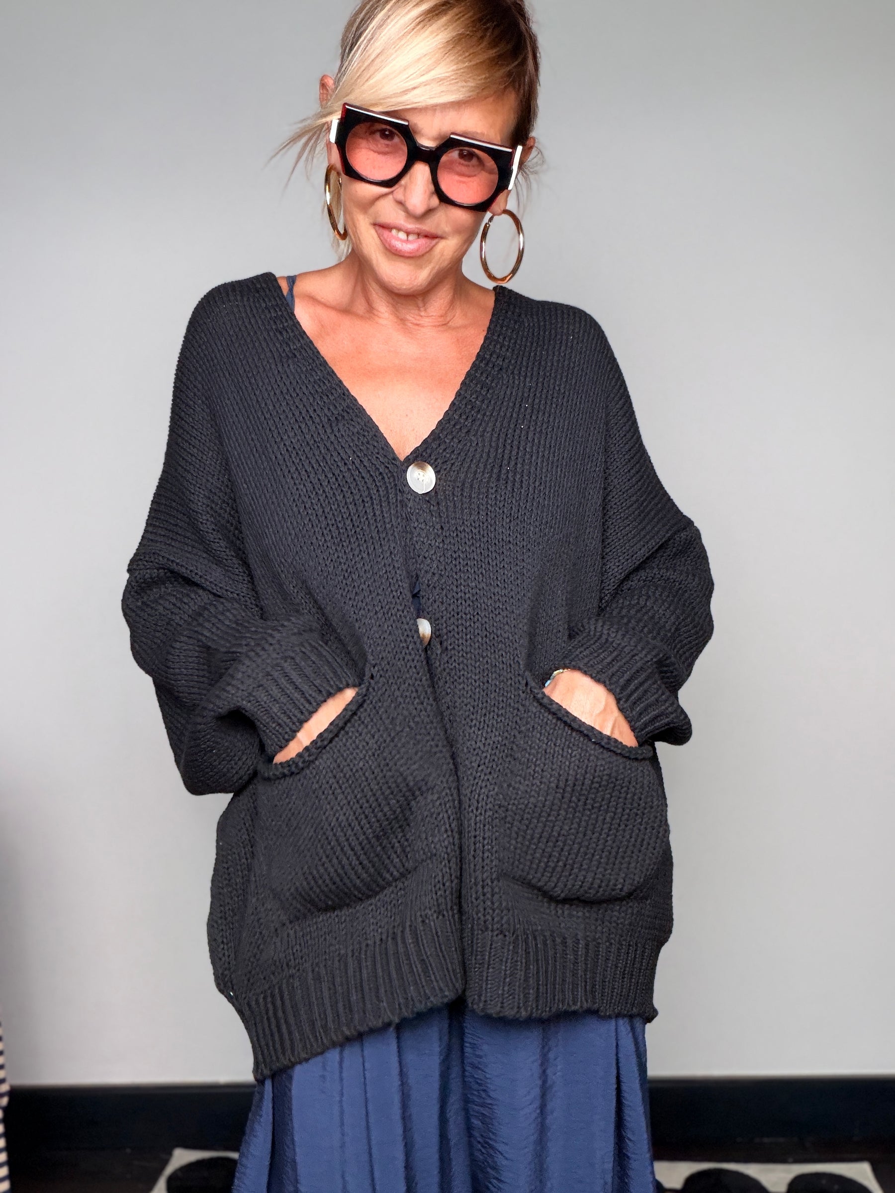 Cardigan Over in Maglia