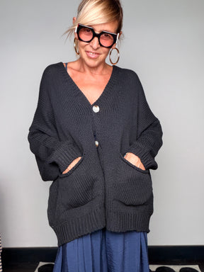 Cardigan Over in Maglia
