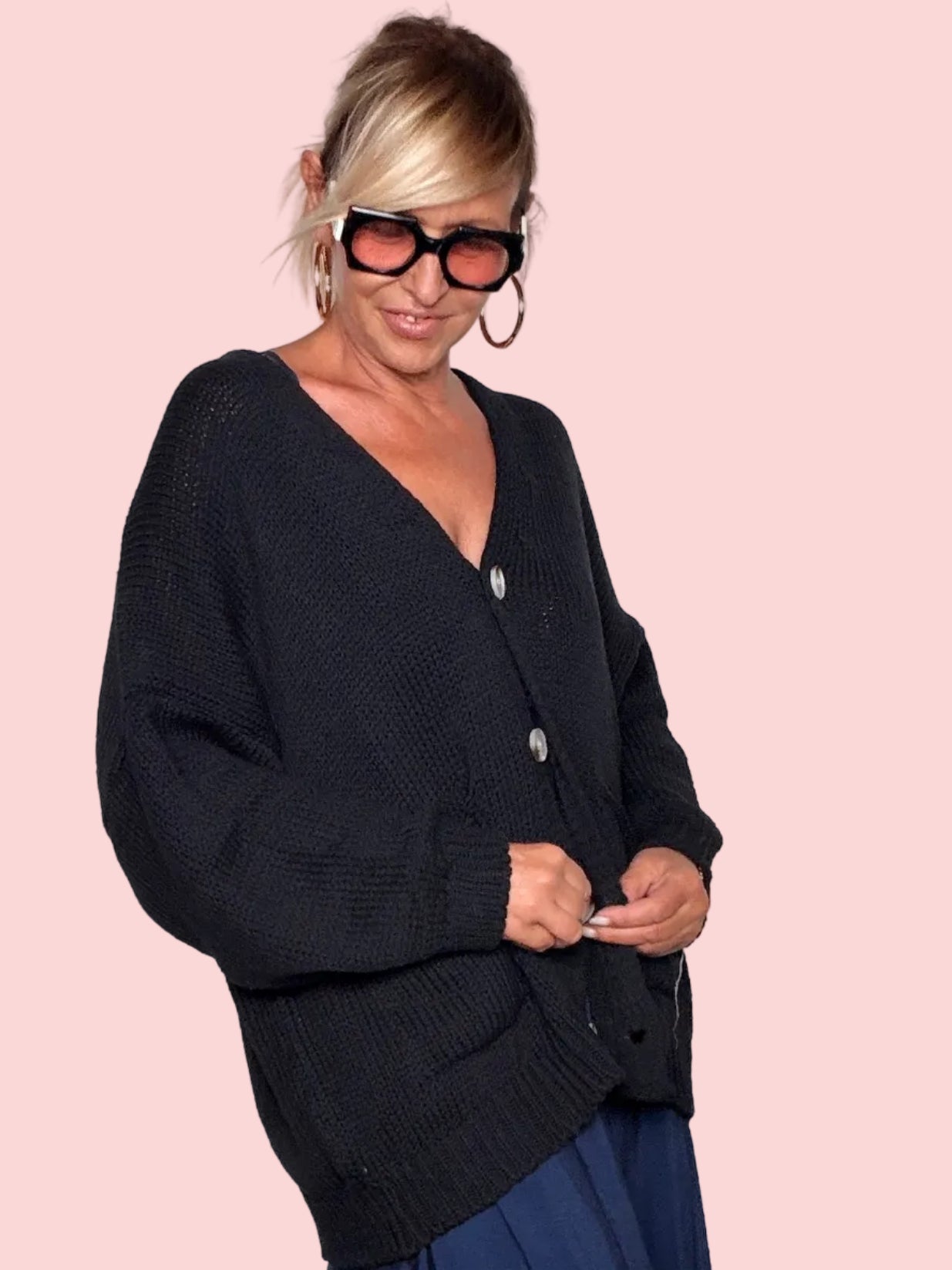Cardigan Over in Maglia
