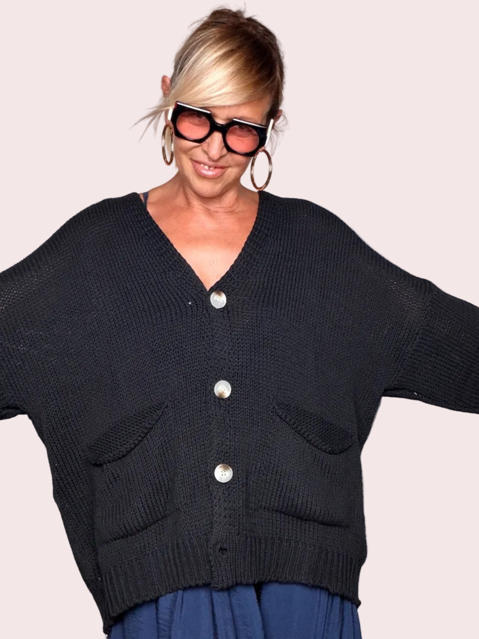 Cardigan Over in Maglia