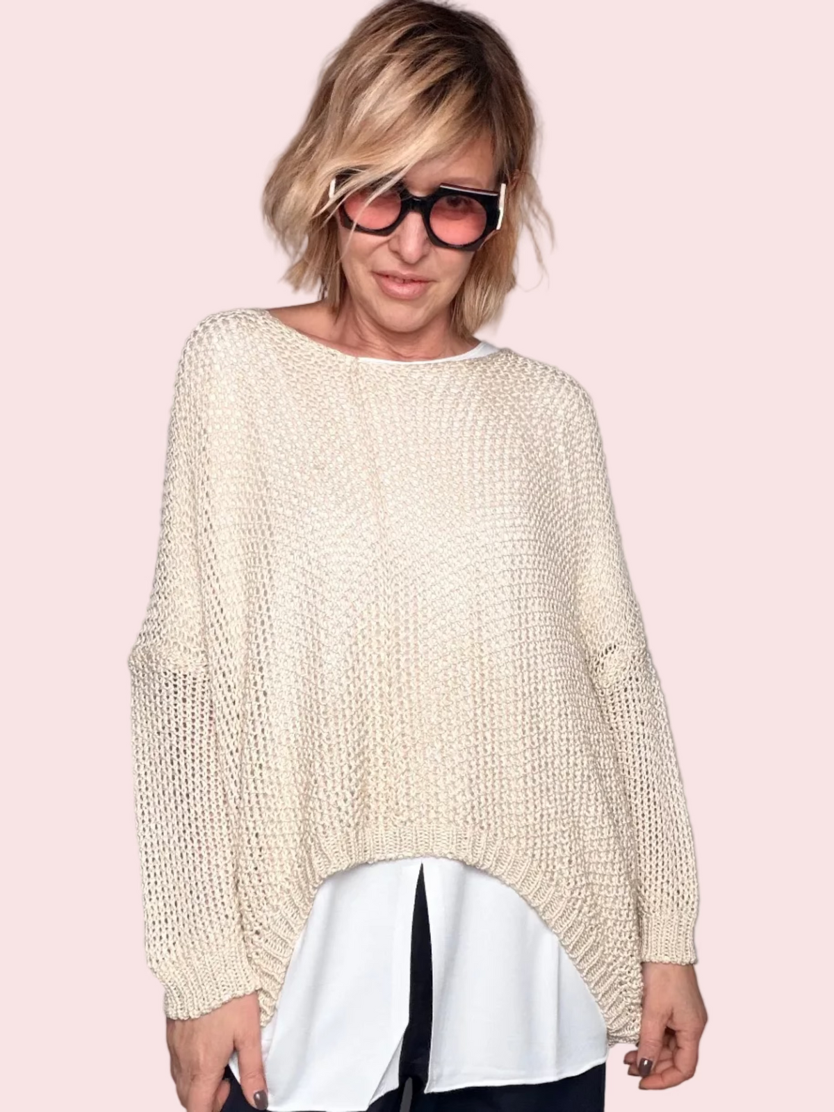 Maglia a Rete Oversize