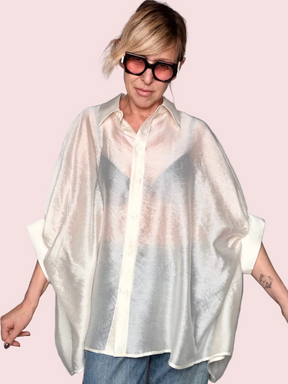 Camicia Oversize in Organza