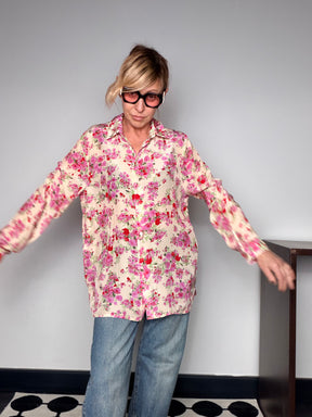 Camicia Oversize a Fiori