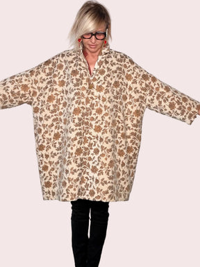 Giacca Floreale Cappa Oversize