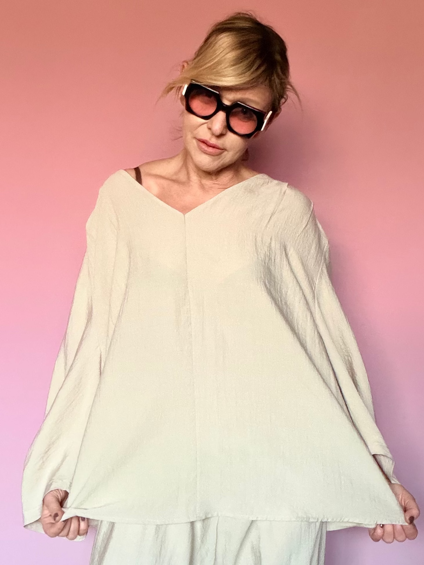 Blusa Over Crinkle