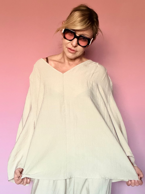 Blusa Over Crinkle