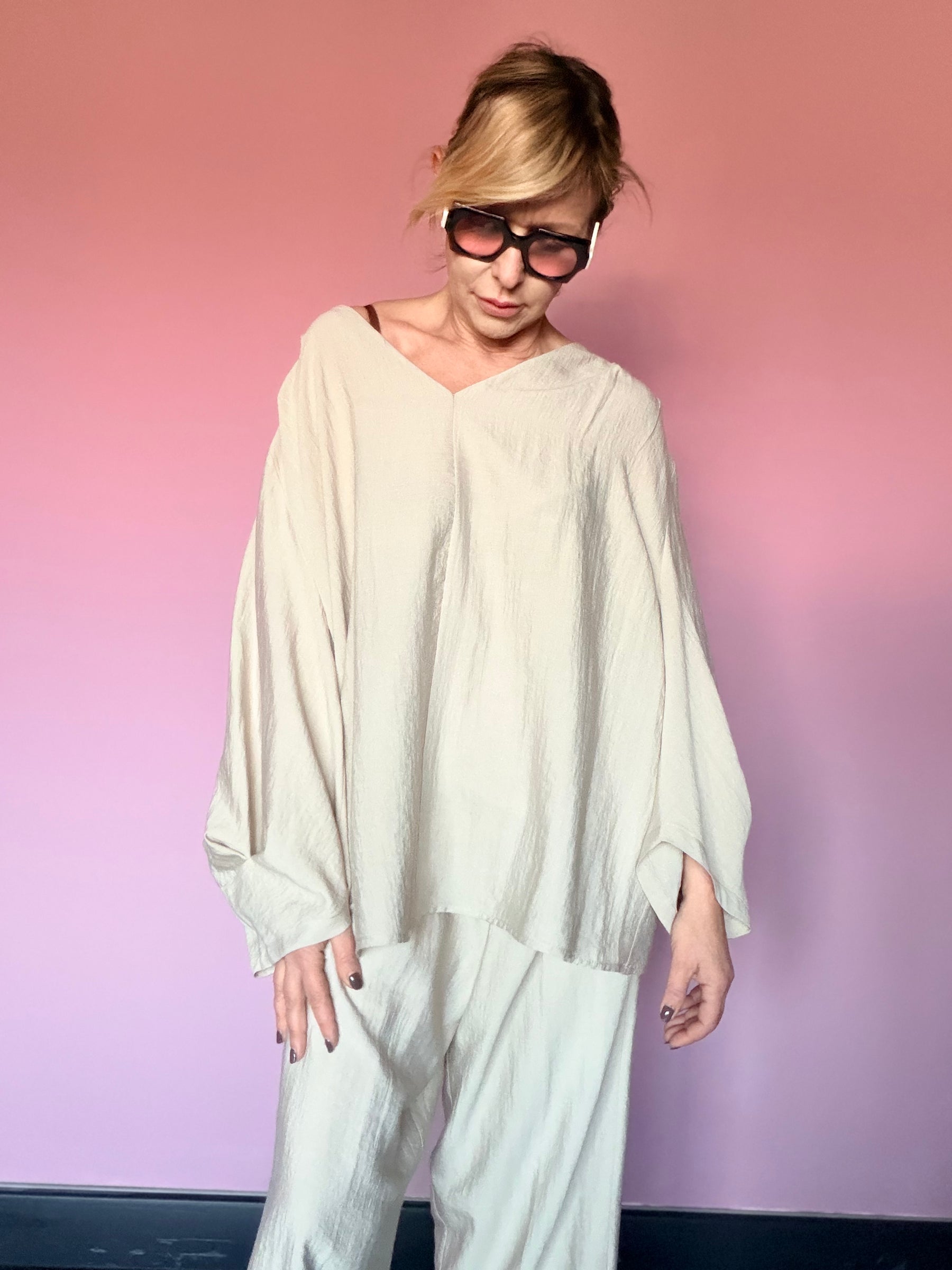 Blusa Over Crinkle