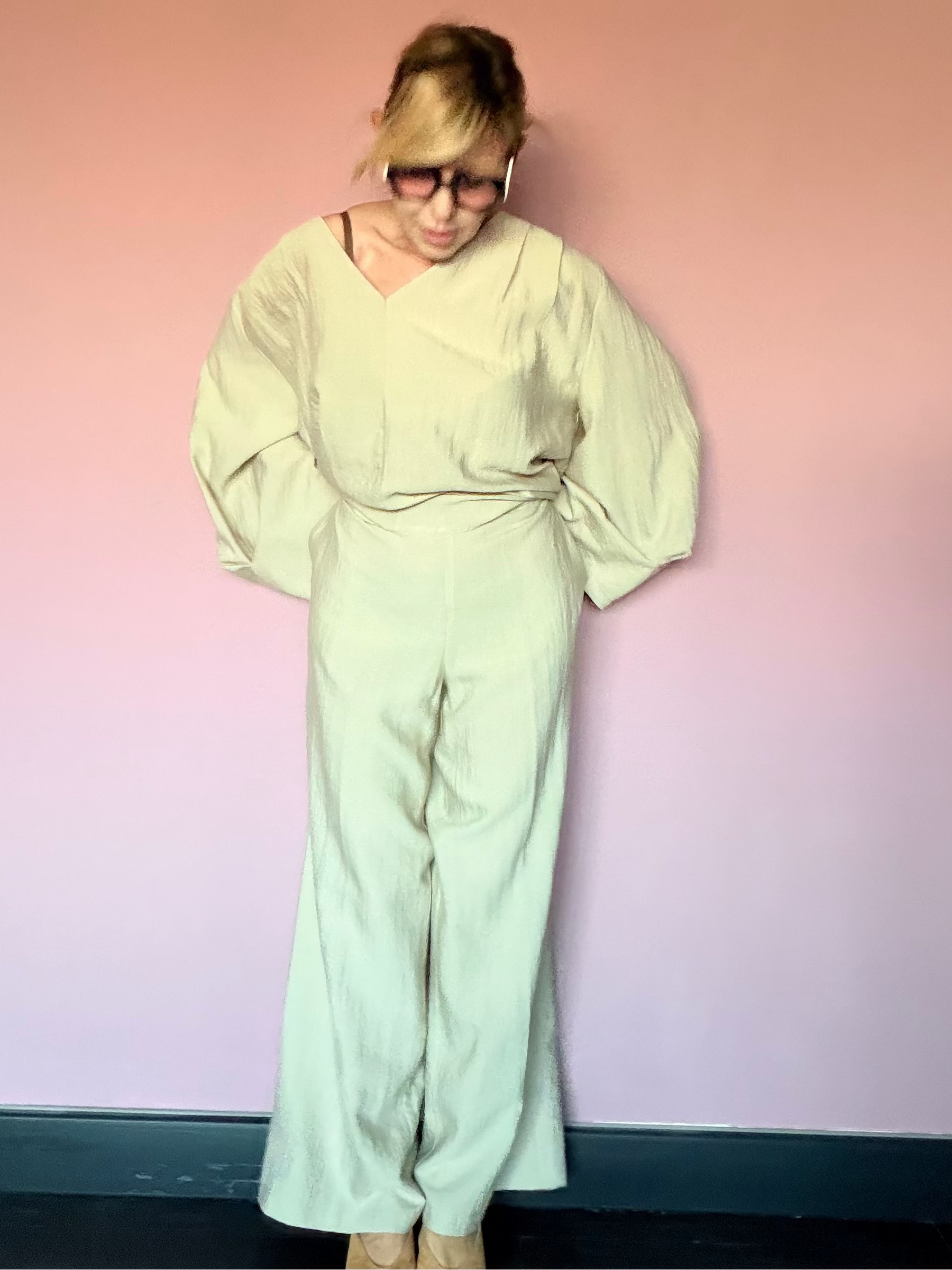 Pantalone Wide Leg Crinkle