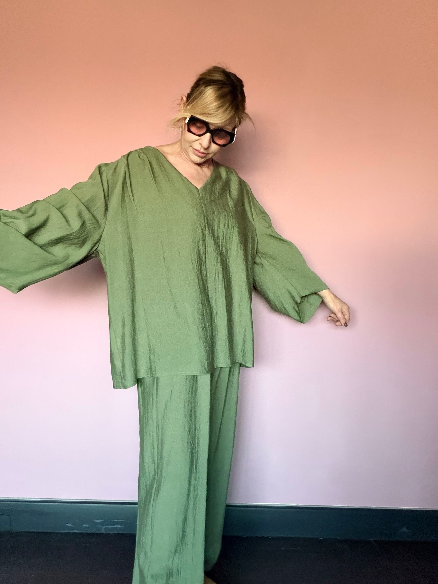 Blusa Over Crinkle