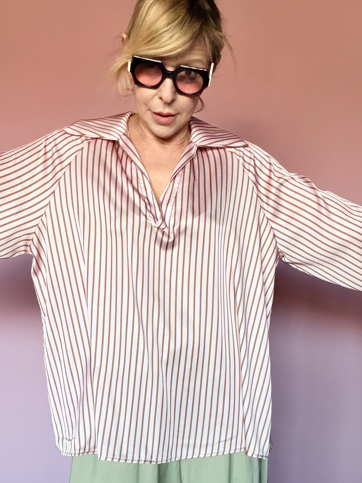 Camicia Over a Righe