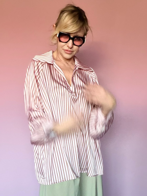 Camicia Over a Righe