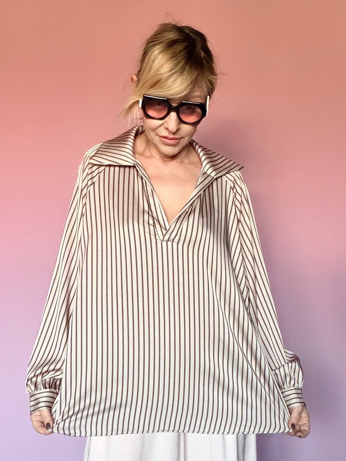 Camicia Over a Righe