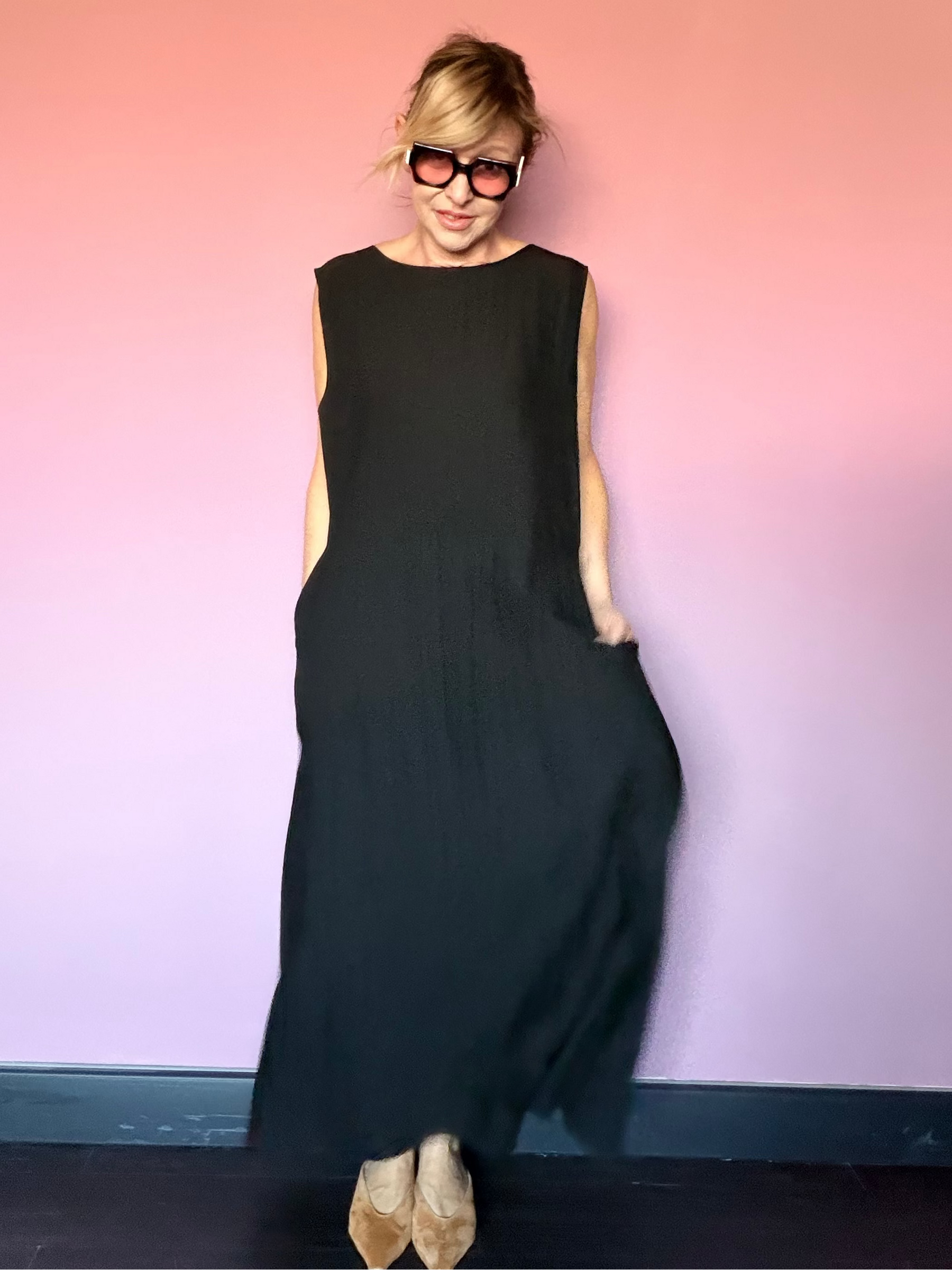 Abito Maxi Over con Tasche