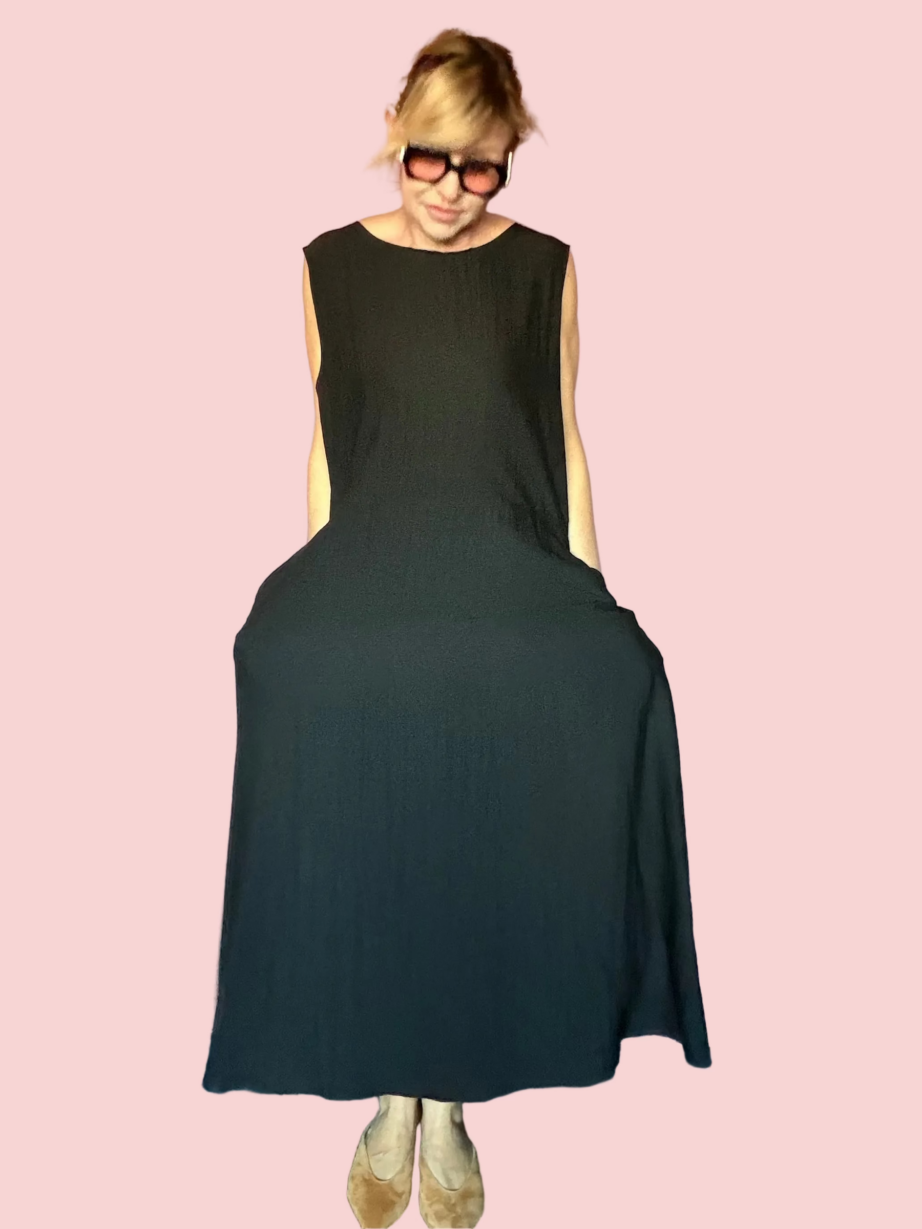 Abito Maxi Over con Tasche
