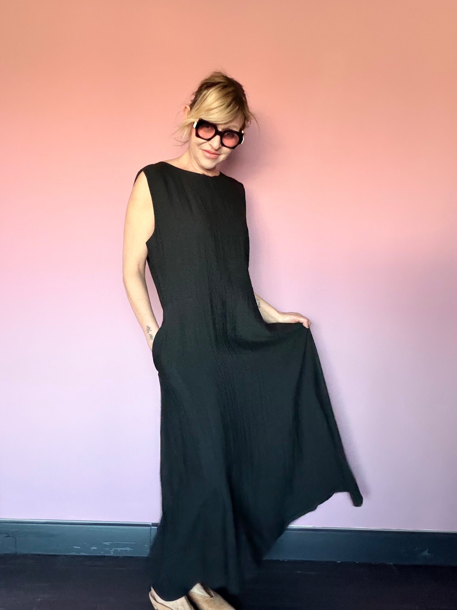 Abito Maxi Over con Tasche