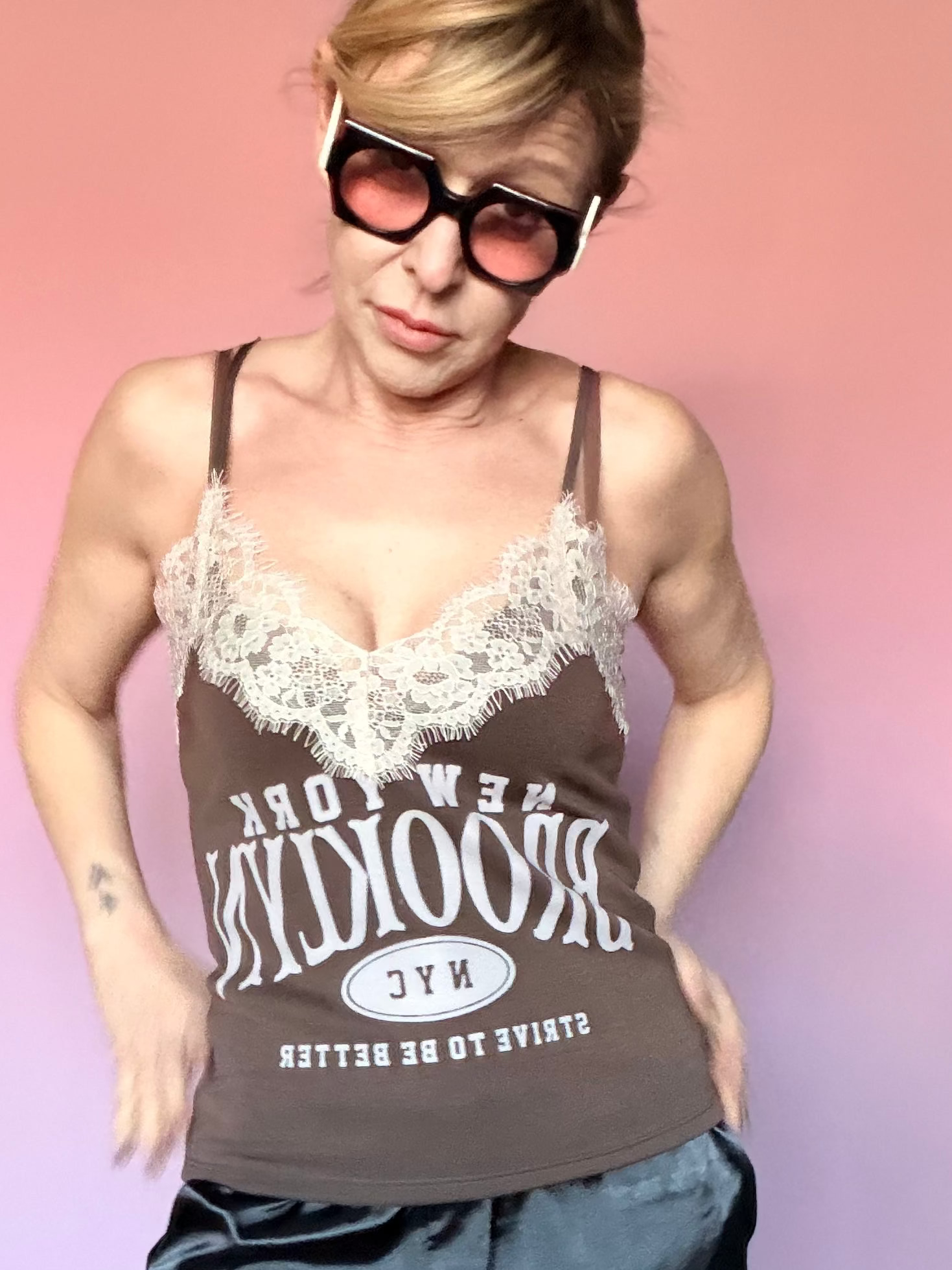 Top Brooklyn con Bordo in Pizzo