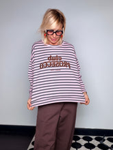 Felpa Oversize Boxy Righe Prosecco Club