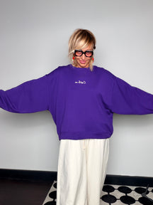 Felpa Oversize C'est La Vie Scritta Retro