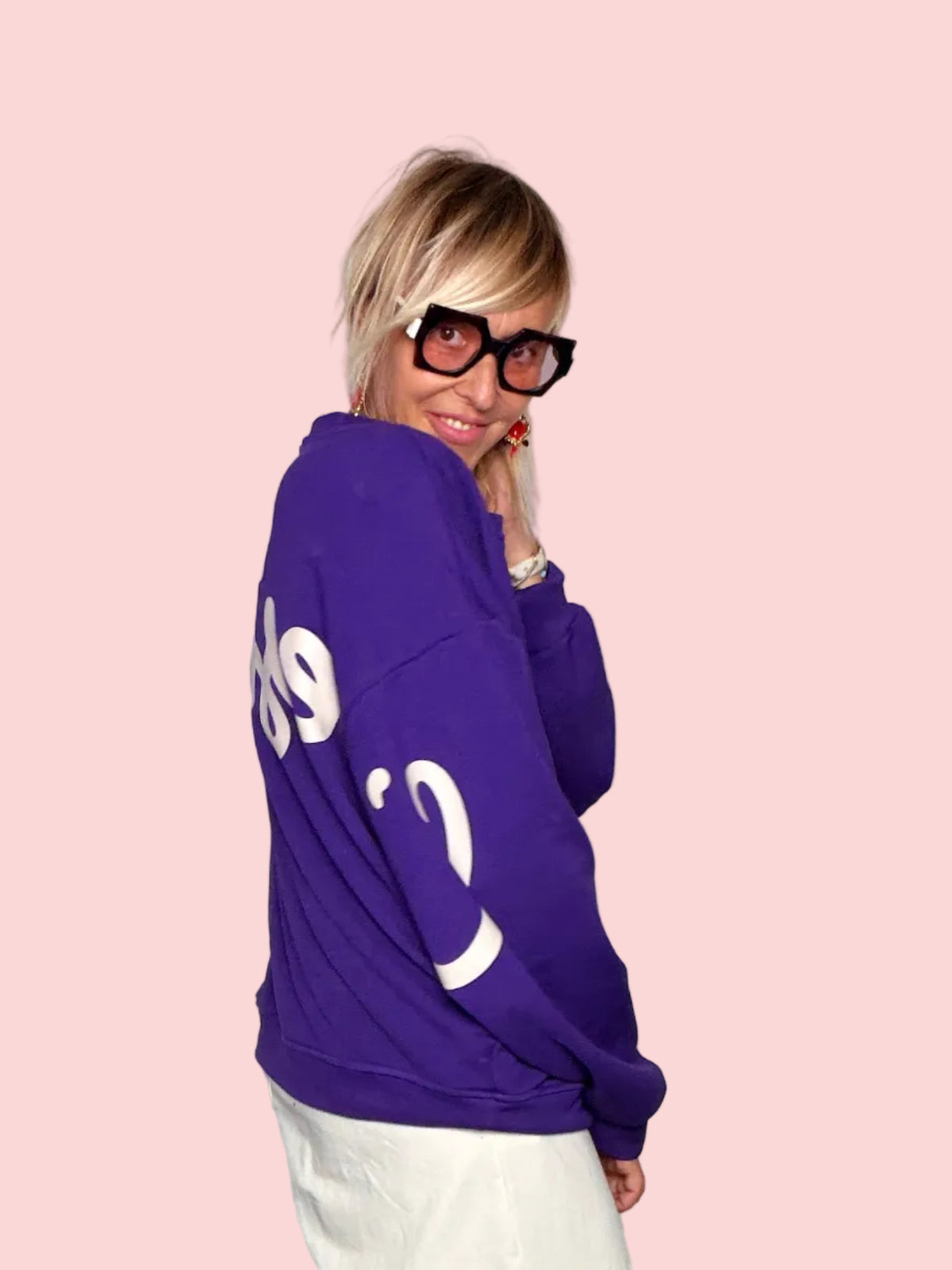 Felpa Oversize C'est La Vie Scritta Retro