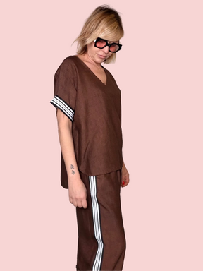 Coordinato  Due Pezzi – Top & Pantalone con Bande