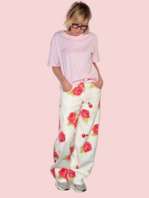 Pantalone Wide Leg Maxi Rose – Bianco/Rosa