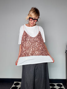 T-shirt Over con Top Pailette (Copia)