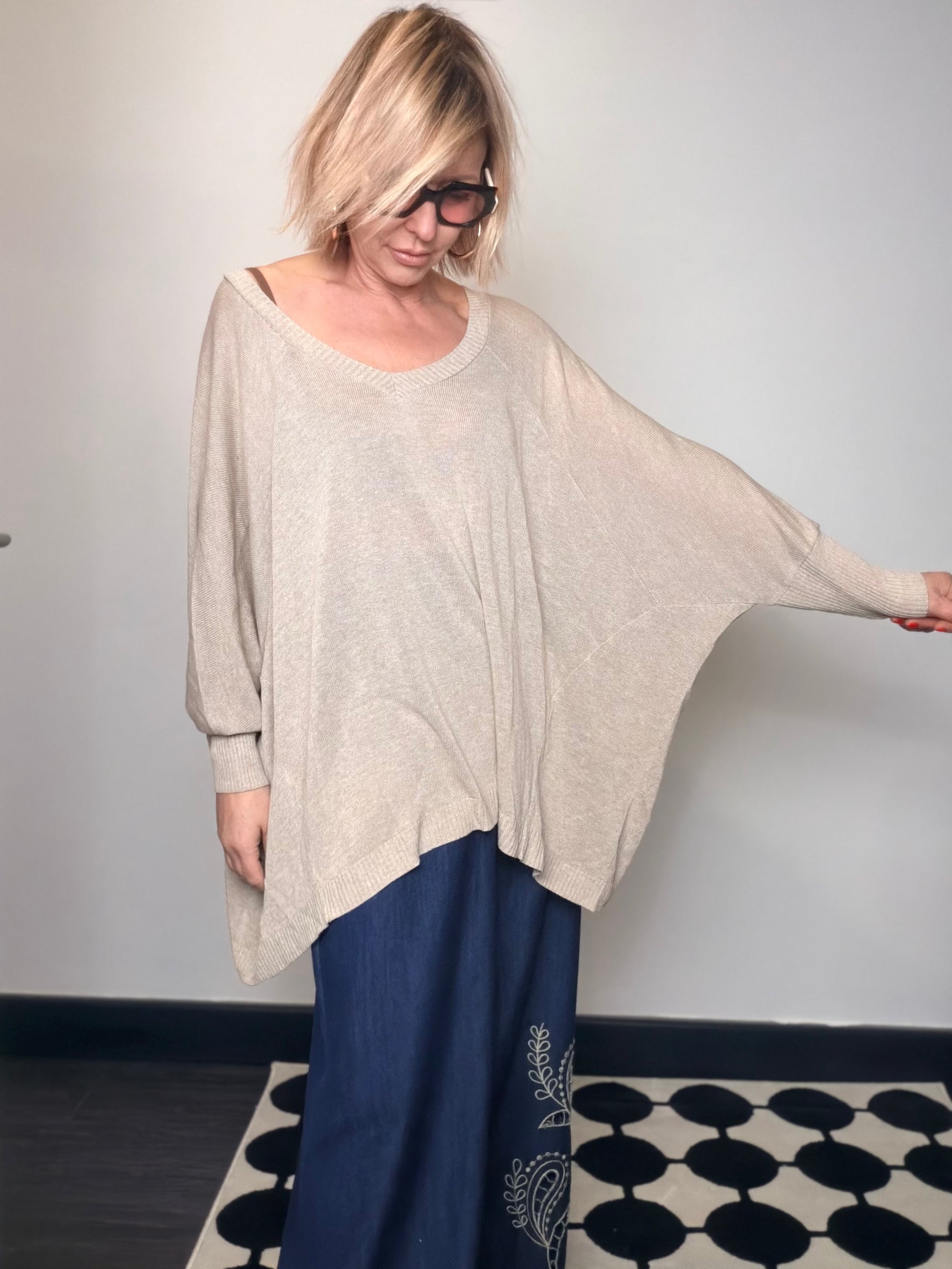 Maglia Oversize in Filo di Viscosa