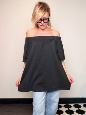 Top Off-Shoulder Oversize in Chiffon