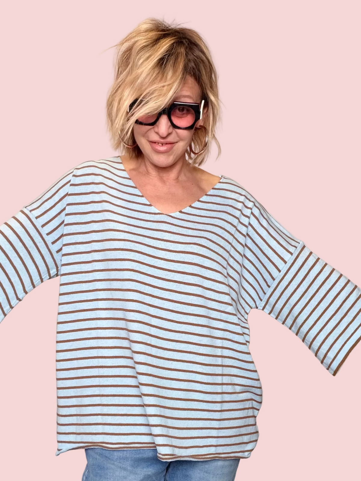 Maglia a Righe Oversize