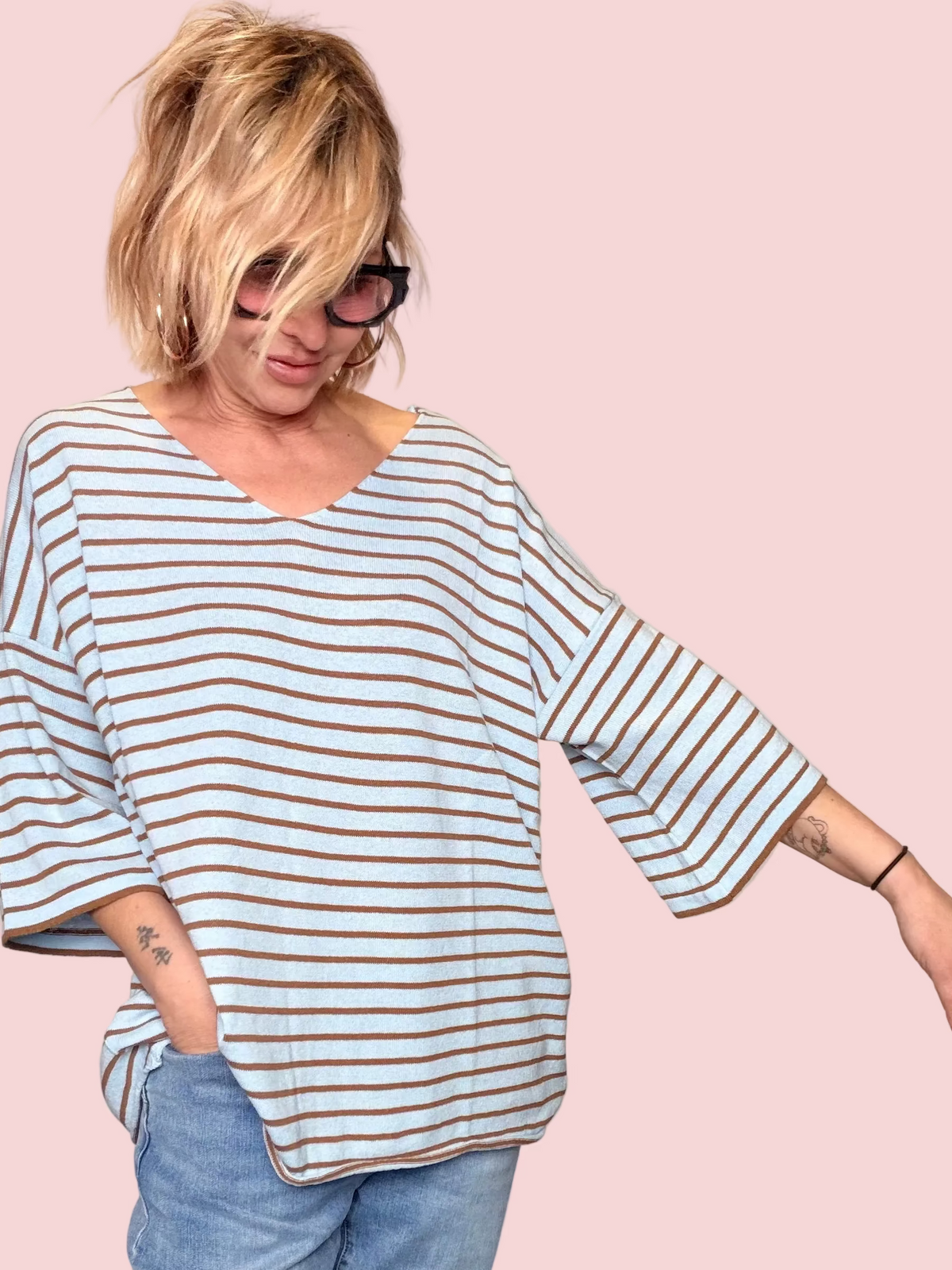 Maglia a Righe Oversize