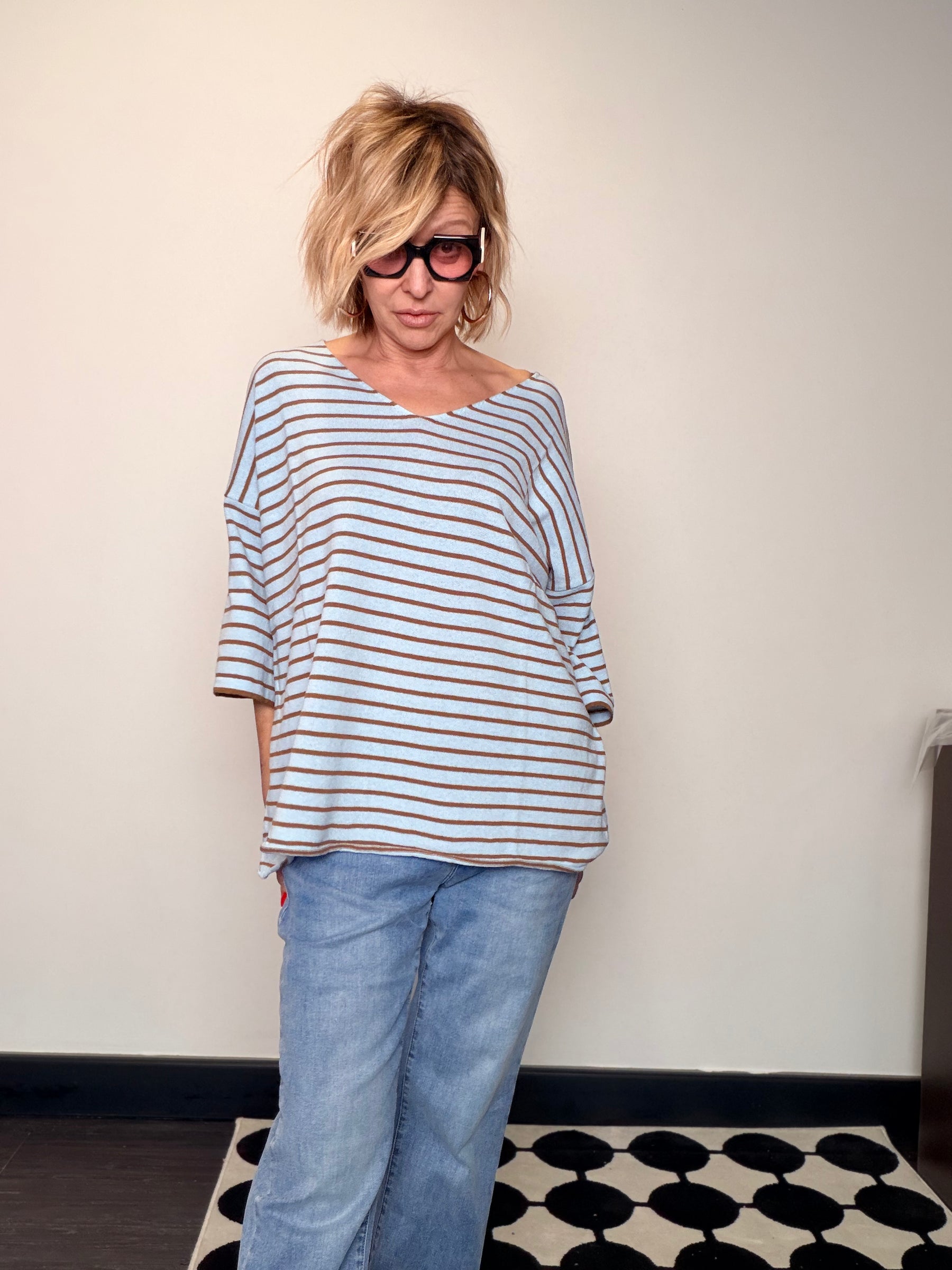 Maglia a Righe Oversize