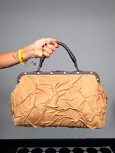 Borsa in Vera Pelle Effetto Drappeggiato
