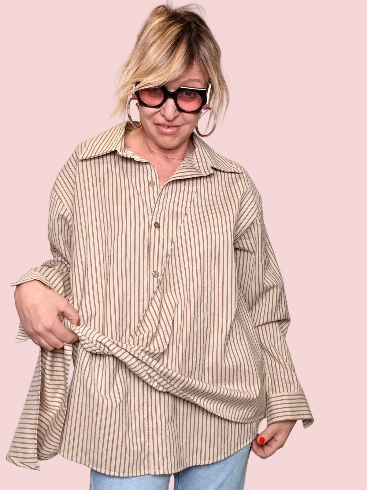 Camicia Oversize a Righe