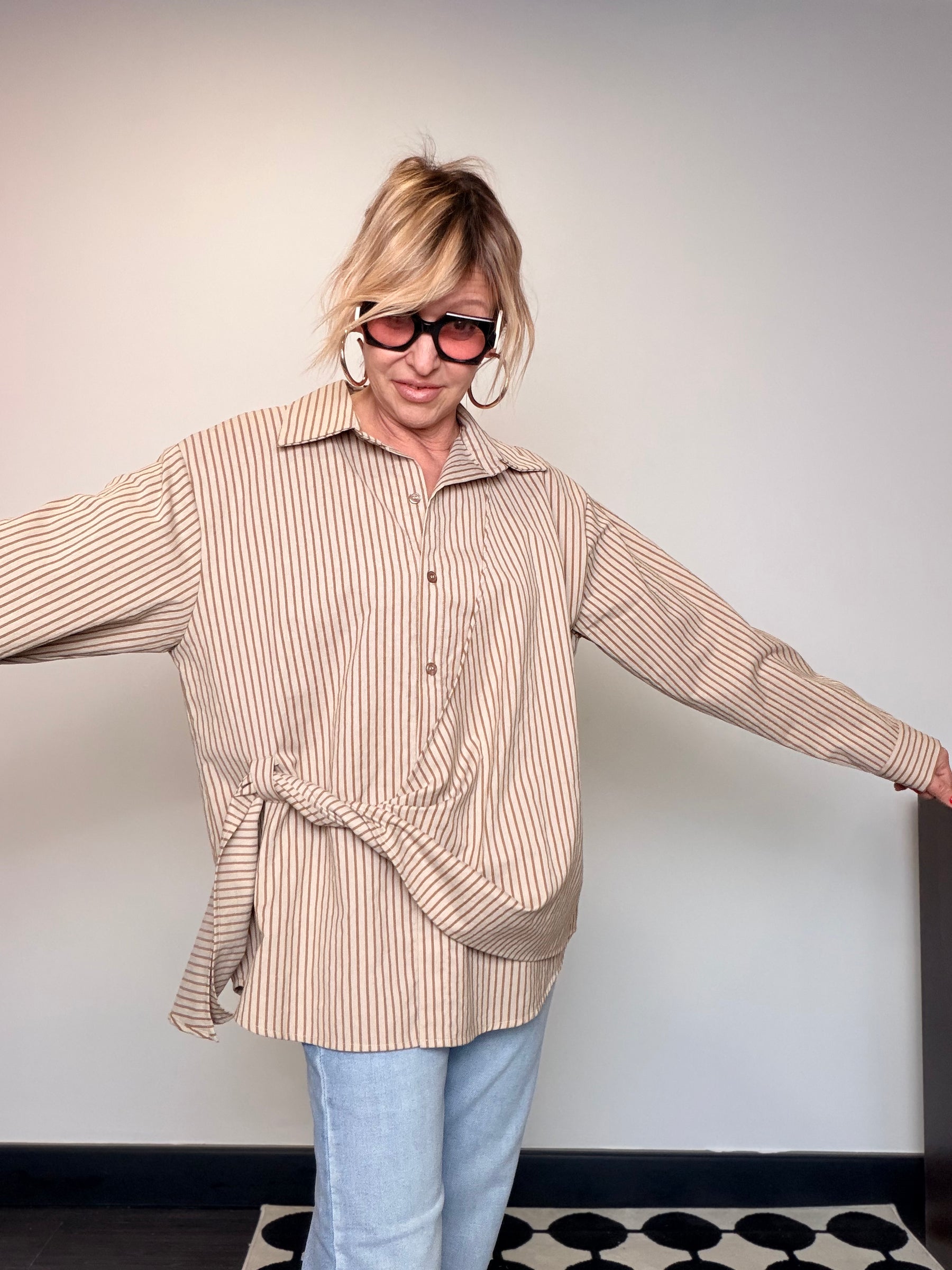 Camicia Oversize a Righe