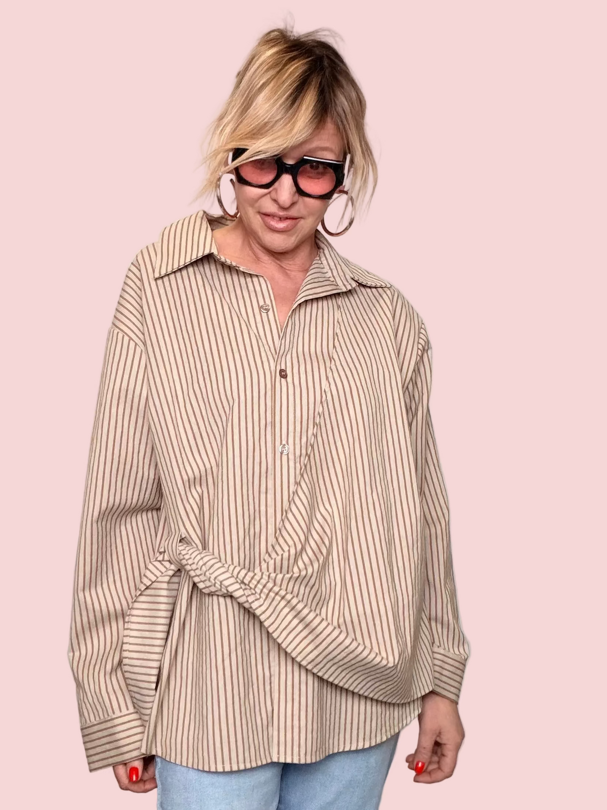 Camicia Oversize a Righe