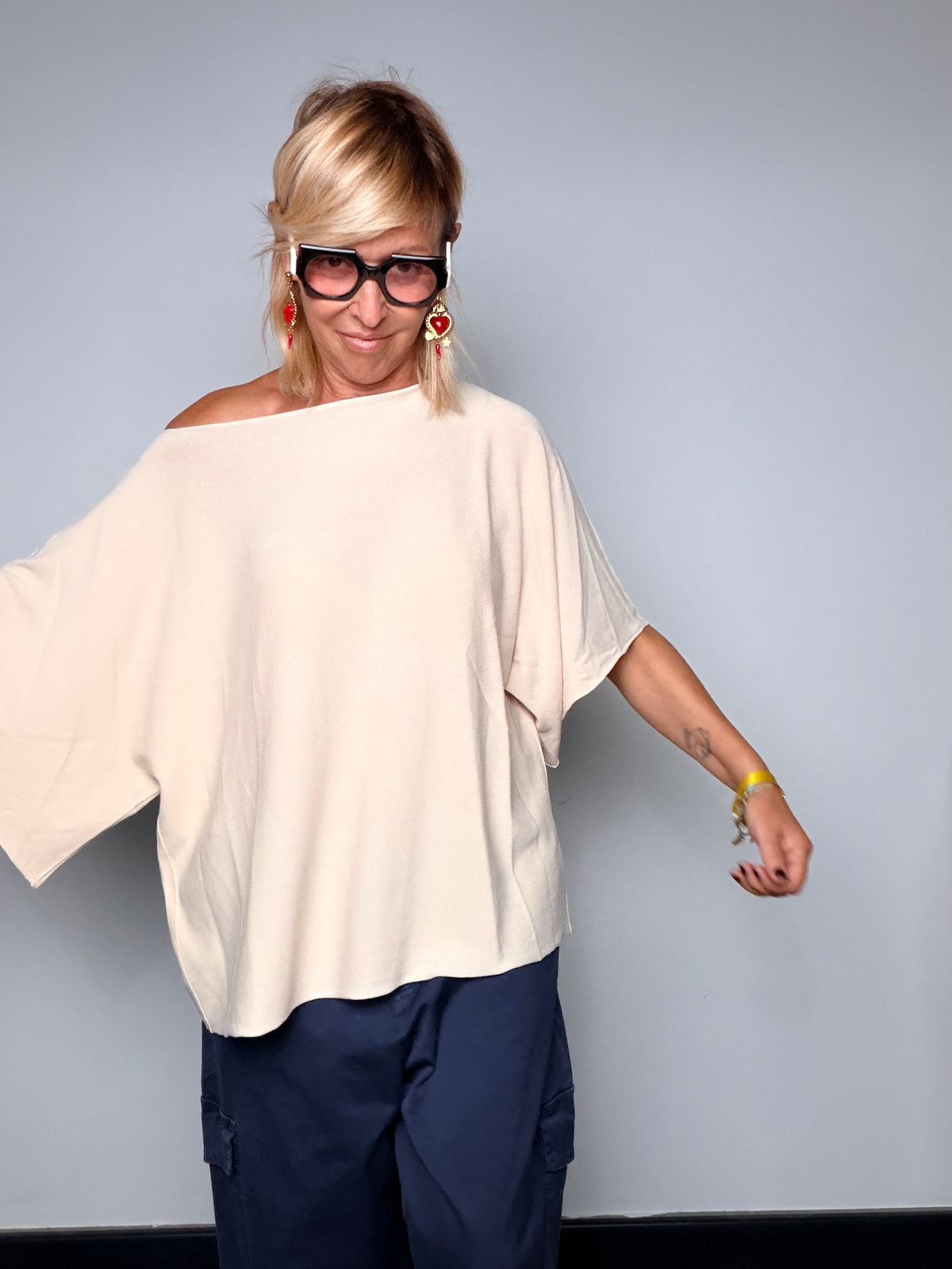 Maglia Oversize Maniche Kimono