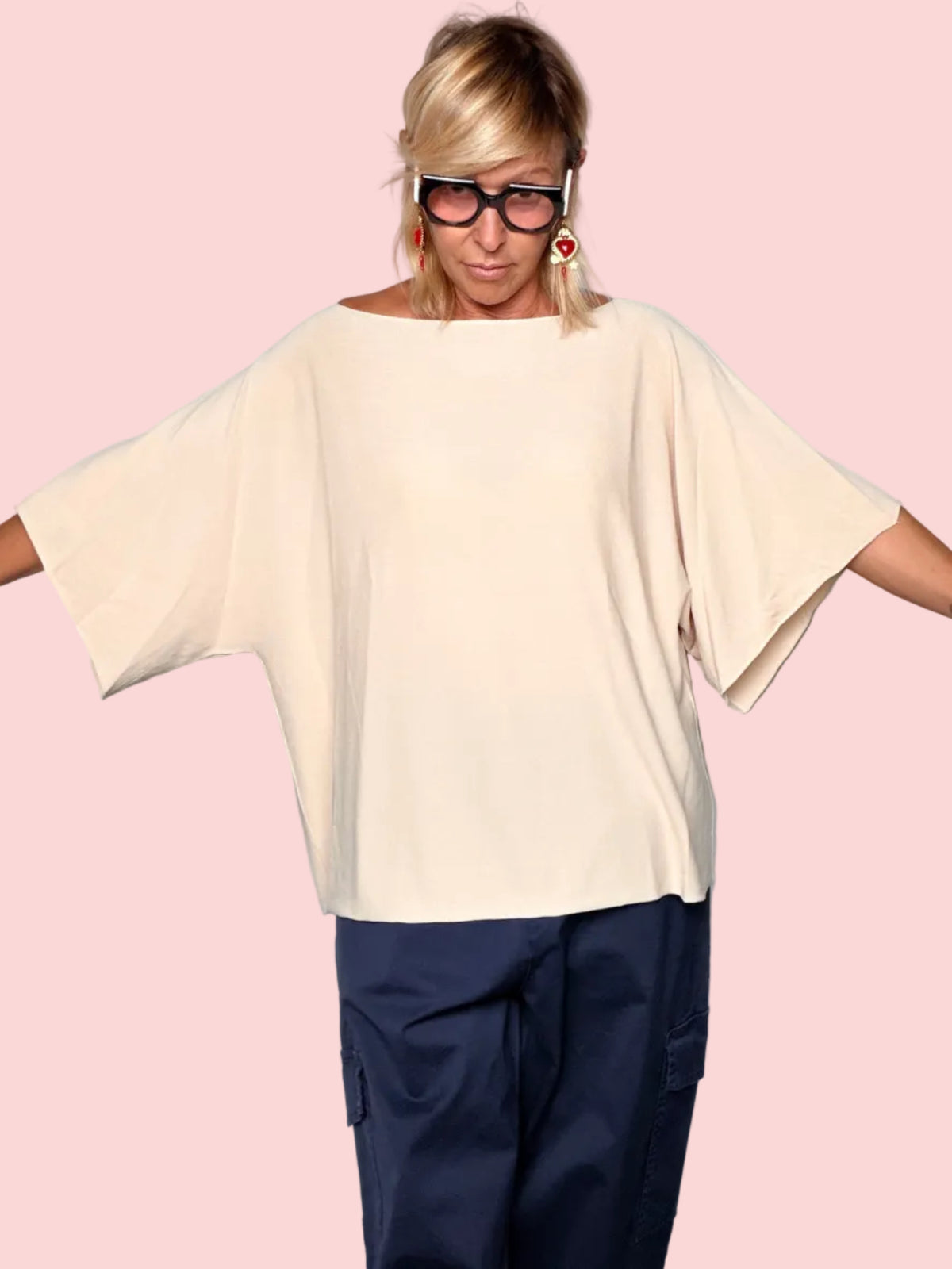 Maglia Oversize Maniche Kimono
