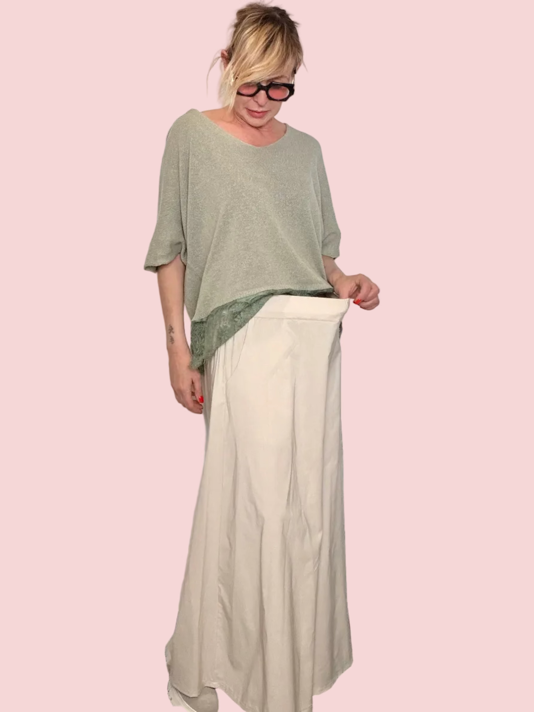 Pantagonna Oversize con Drappeggio