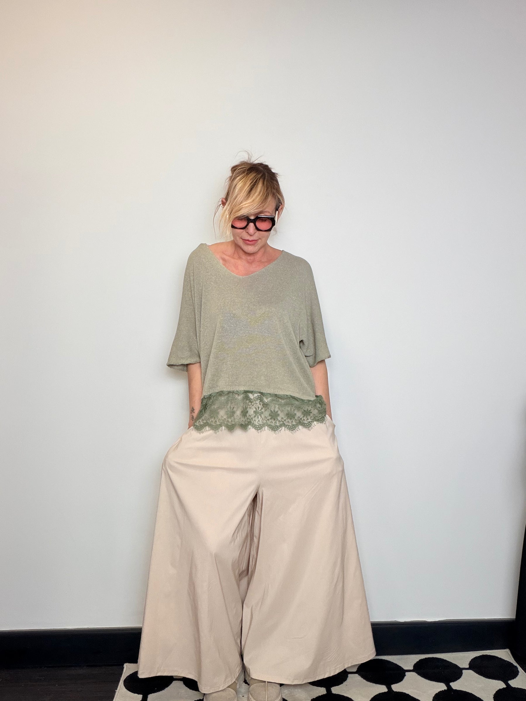 Pantagonna Oversize con Drappeggio