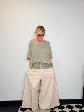Pantagonna Oversize con Drappeggio