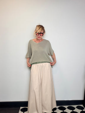 Pantagonna Oversize con Drappeggio