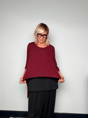 Maglia a Righe Oversize + Canotta Nera Inclusa
