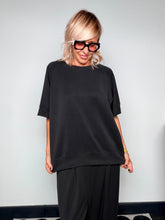 T-shirt Oversize Manica Corta in Modal – Nero / Marrone / Vino / Navy