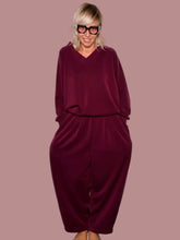 Pantalone Harem Balloon in Modal – Nero / Vino / Marrone