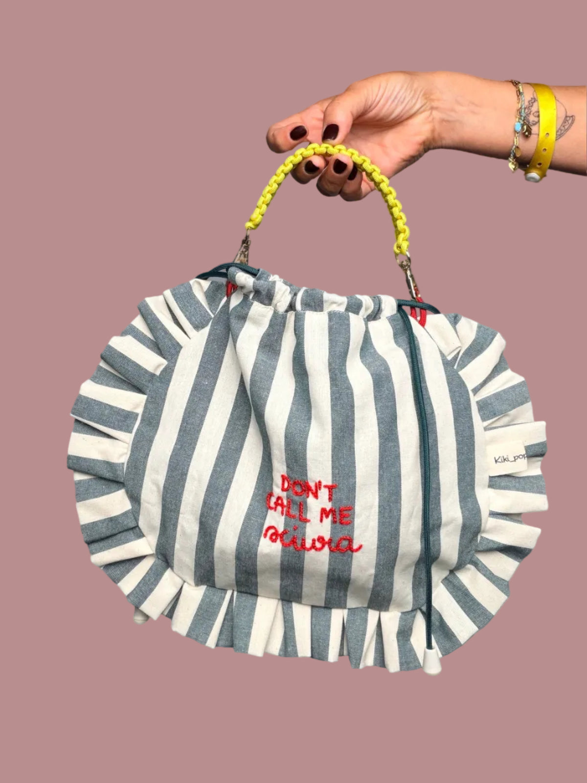 Borsa Artigianale con Balze – Tessuto Stampato | Edizione Limitata