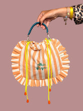 Borsa Artigianale con Balze – Tessuto Stampato | Edizione Limitata