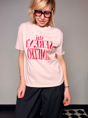 T-shirt “Stai Serena” — Rosa Cipria