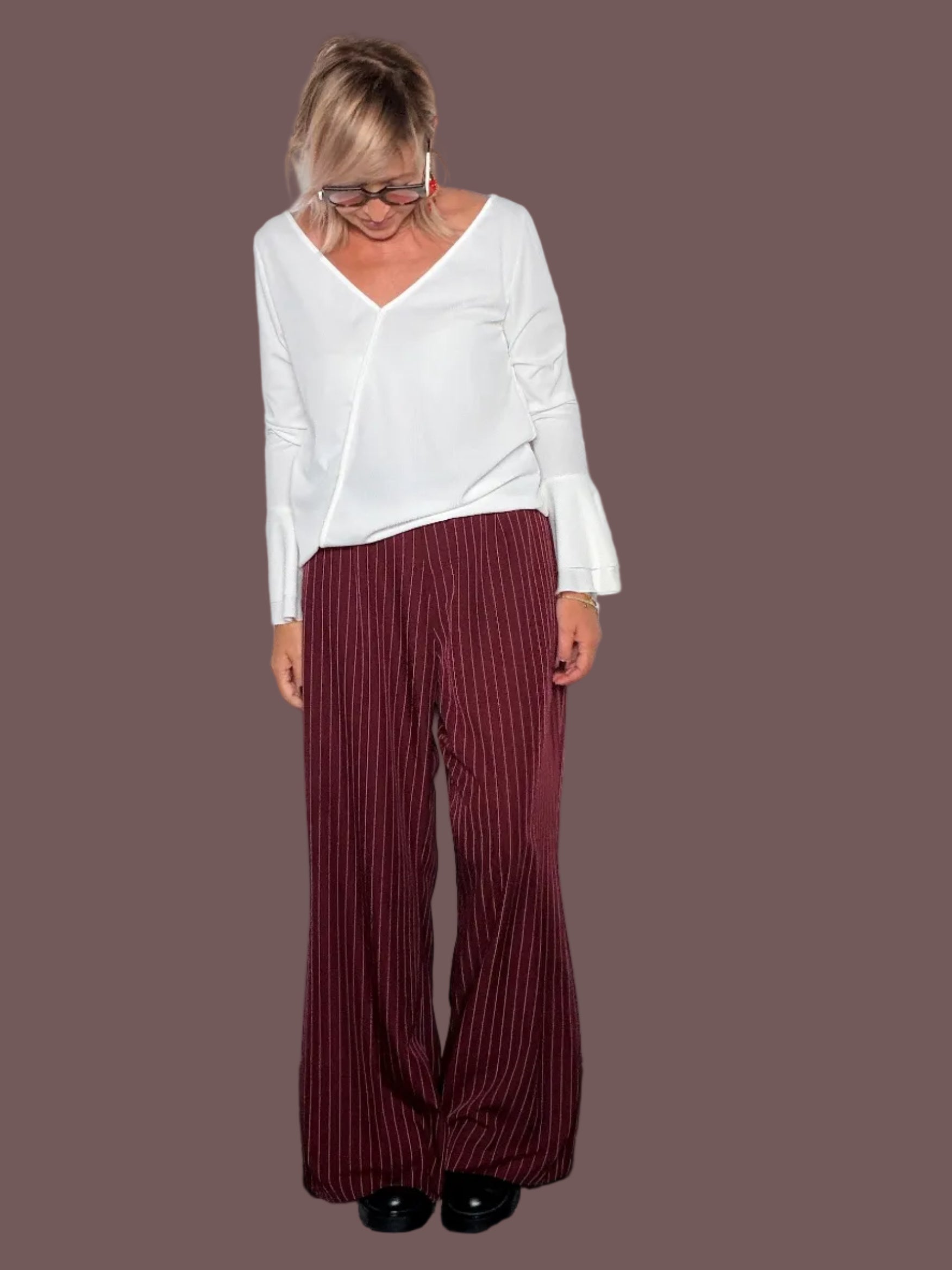 Pantalone Palazzo Gessato
